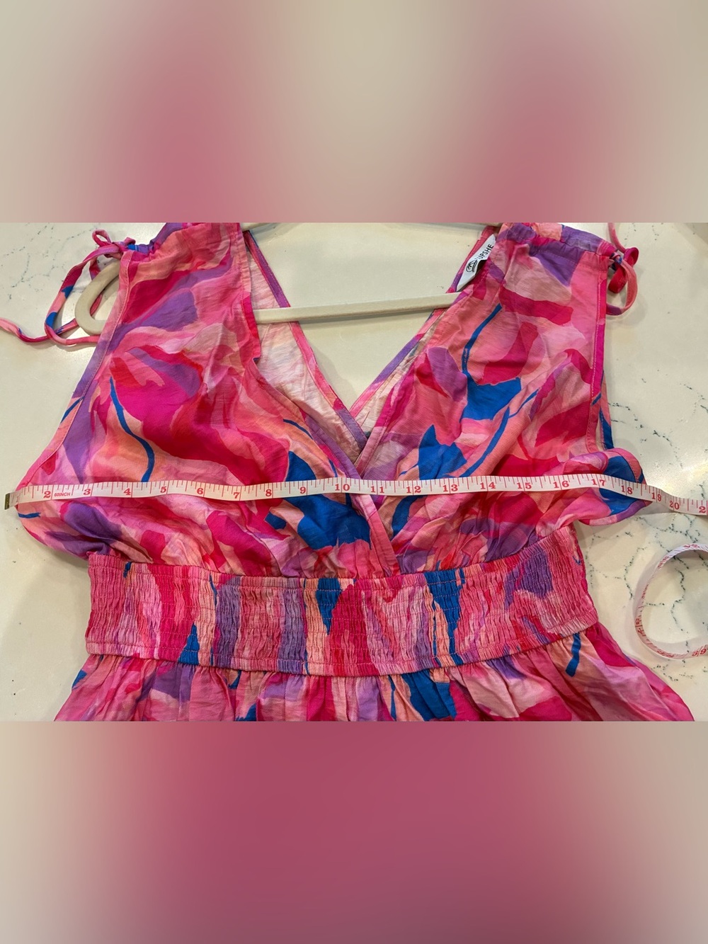 NWT Cupshe Pink & Blue Floral Dress - Picture 5 of 8